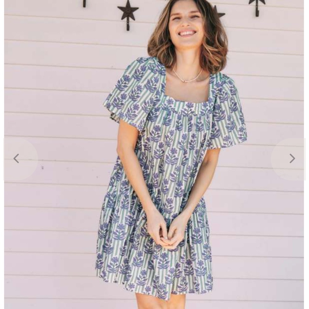Ophelia & Indigo floral striped Fifi dress